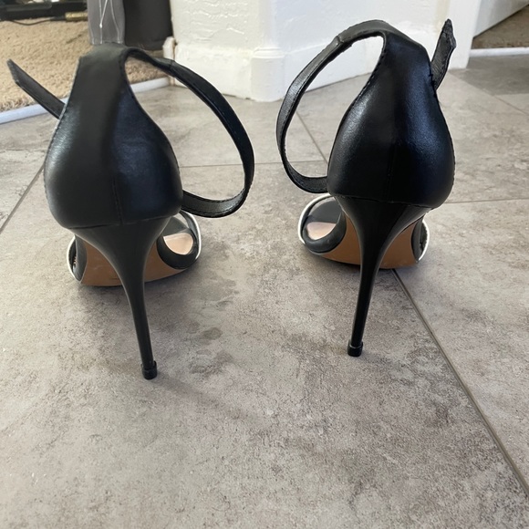 Exchange by Charles Davis Black and White high heel stiletto shoes SZ 9M - Picture 3 of 5